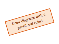 Draw diagrams with a pencil and ruler!

